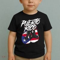 Puerto Rico In Boxing Gloves Hispanic Boxing Fighter Gift Toddler T-Shirt thumb 2