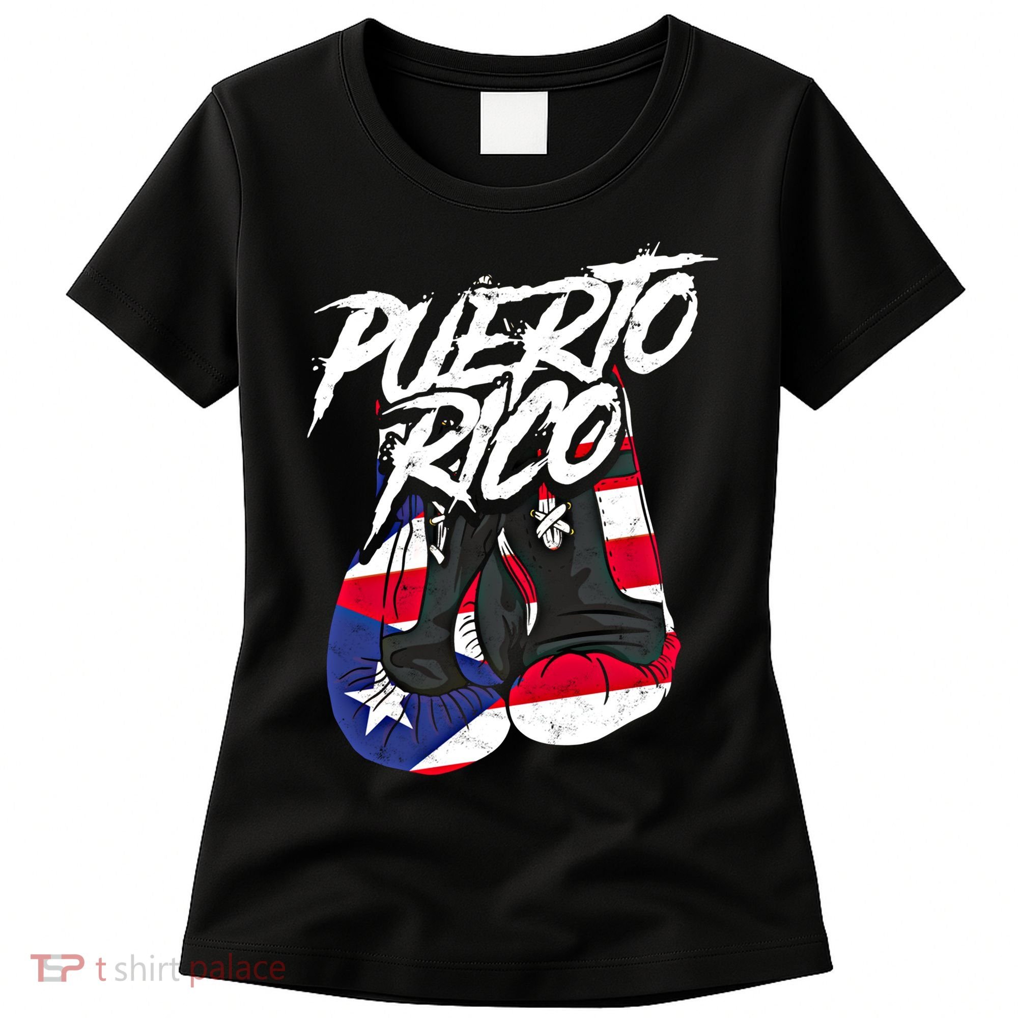 Puerto Rico In Boxing Gloves Hispanic Boxing Fighter Gift Women's T-Shirt
