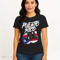 Puerto Rico In Boxing Gloves Hispanic Boxing Fighter Gift Women's T-Shirt thumb 4