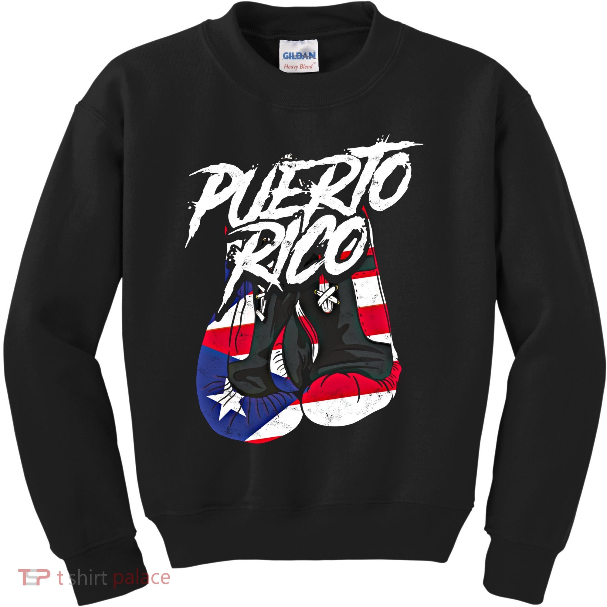 Puerto Rico In Boxing Gloves Hispanic Boxing Fighter Gift Kids Sweatshirt