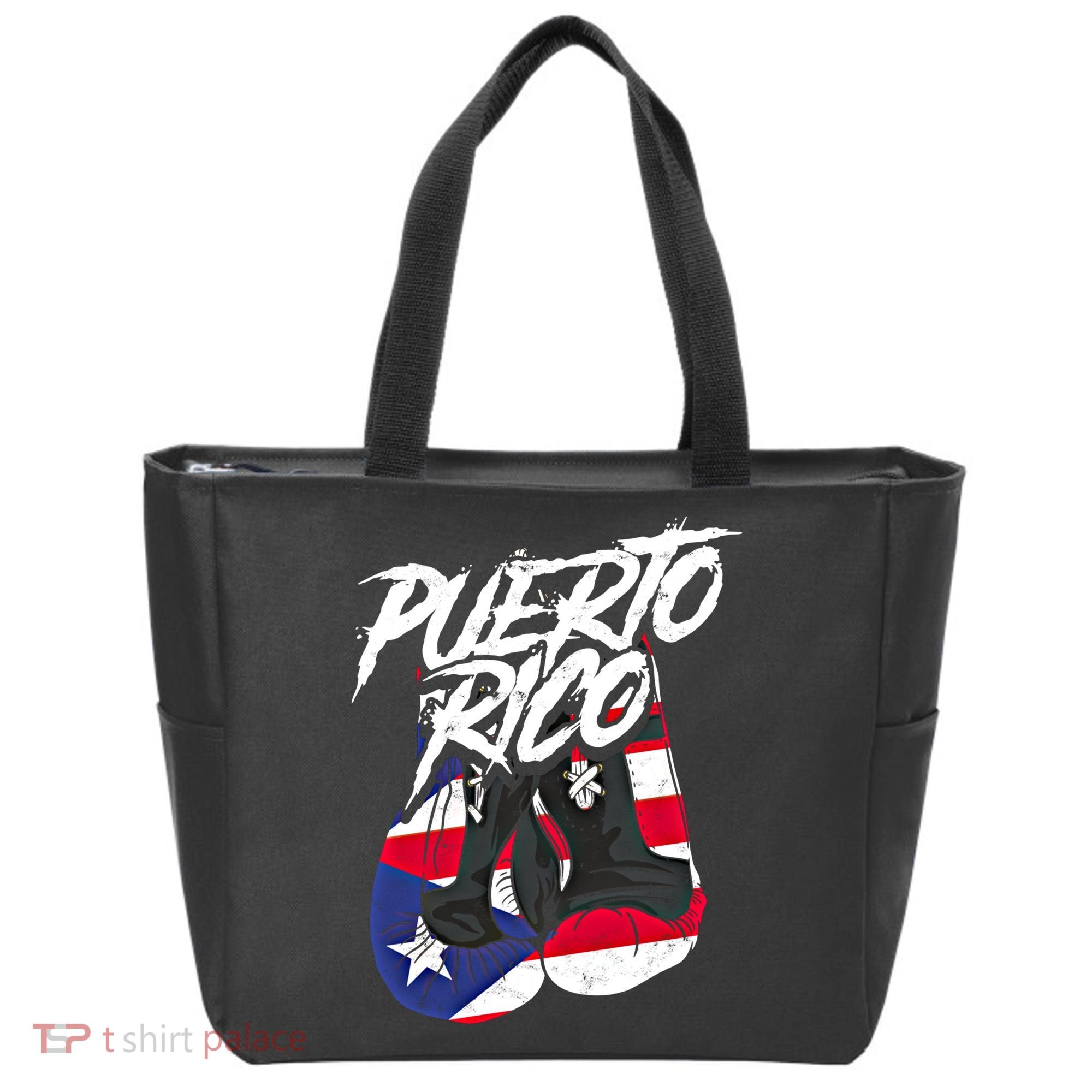 Puerto Rico In Boxing Gloves Hispanic Boxing Fighter Gift Tote Bag