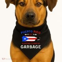 Puerto Rico Is Not A Floating Island Of Garbage USA-Made Doggie Bandana thumb 1