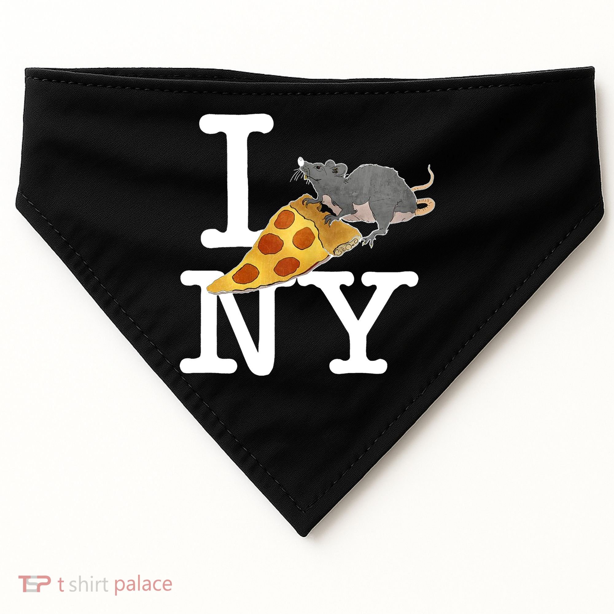 Pizza Rat I Loves New York Pizza Ironic USA-Made Doggie Bandana