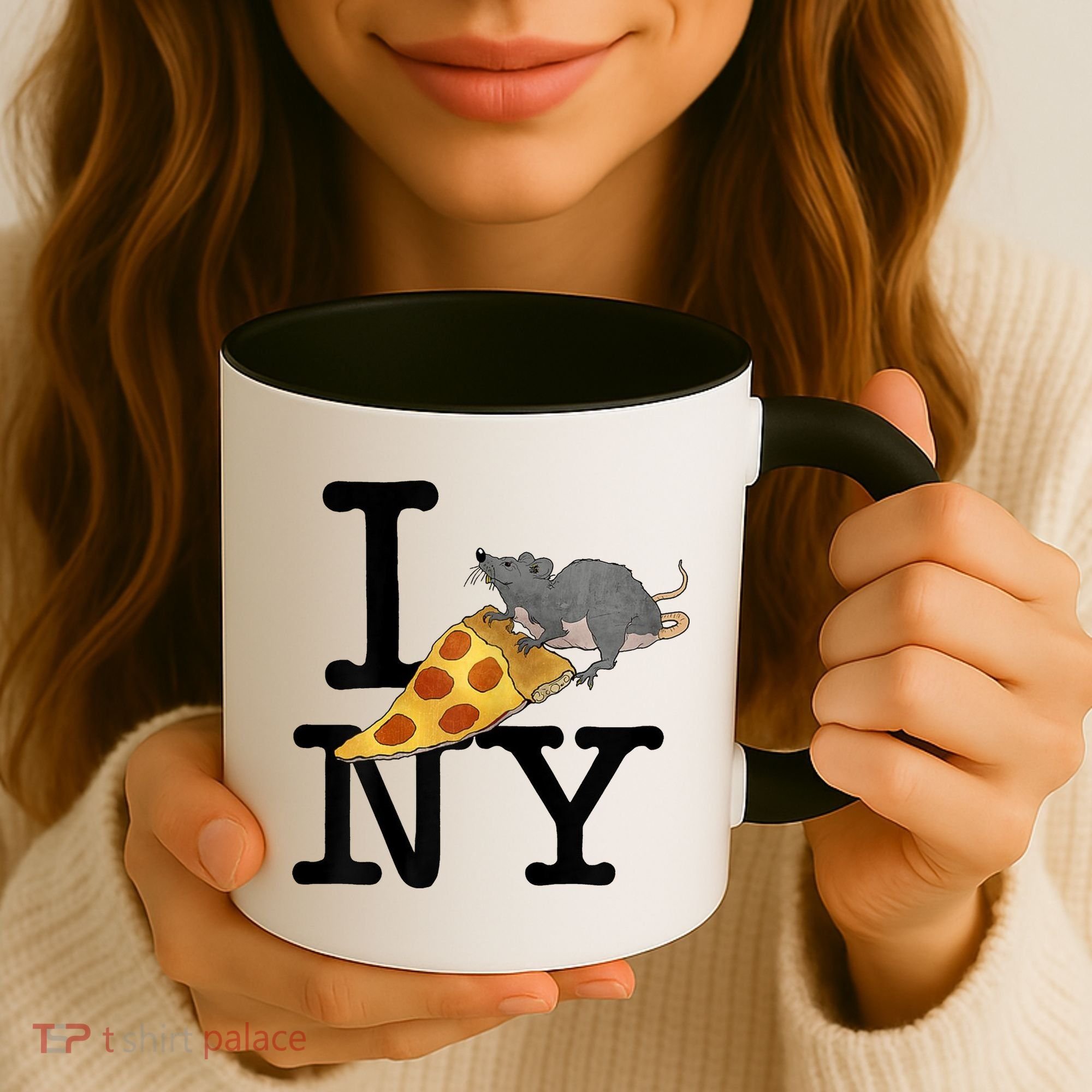 Pizza Rat I Loves New York Pizza Ironic Coffee Mug