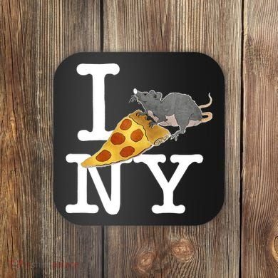 Pizza Rat I Loves New York Pizza Ironic Coaster