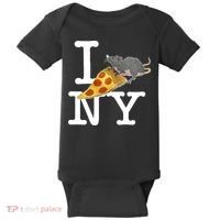 Pizza Rat I Loves New York Pizza Ironic Baby Bodysuit thumb 0