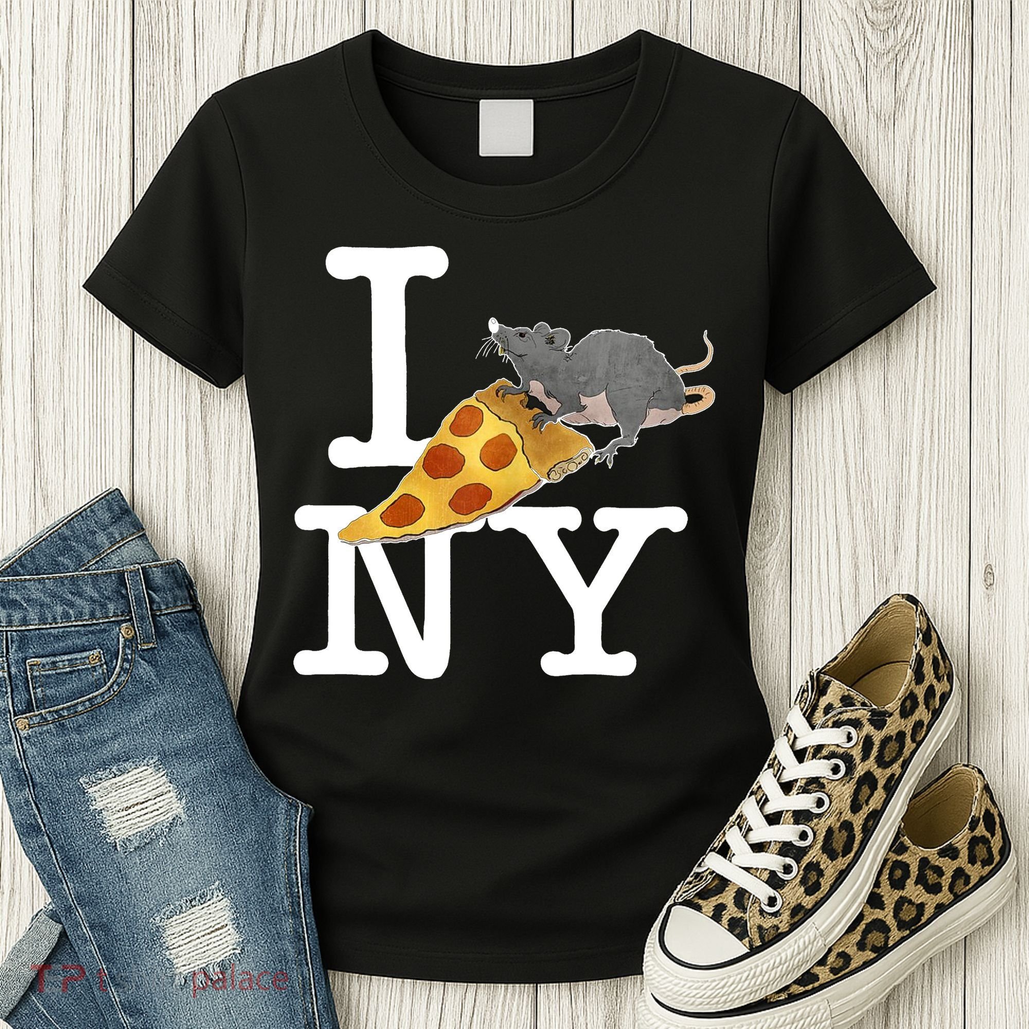 Pizza Rat I Loves New York Pizza Ironic Women's T-Shirt