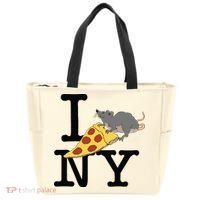 Pizza Rat Ironic Tote Bag thumb 0