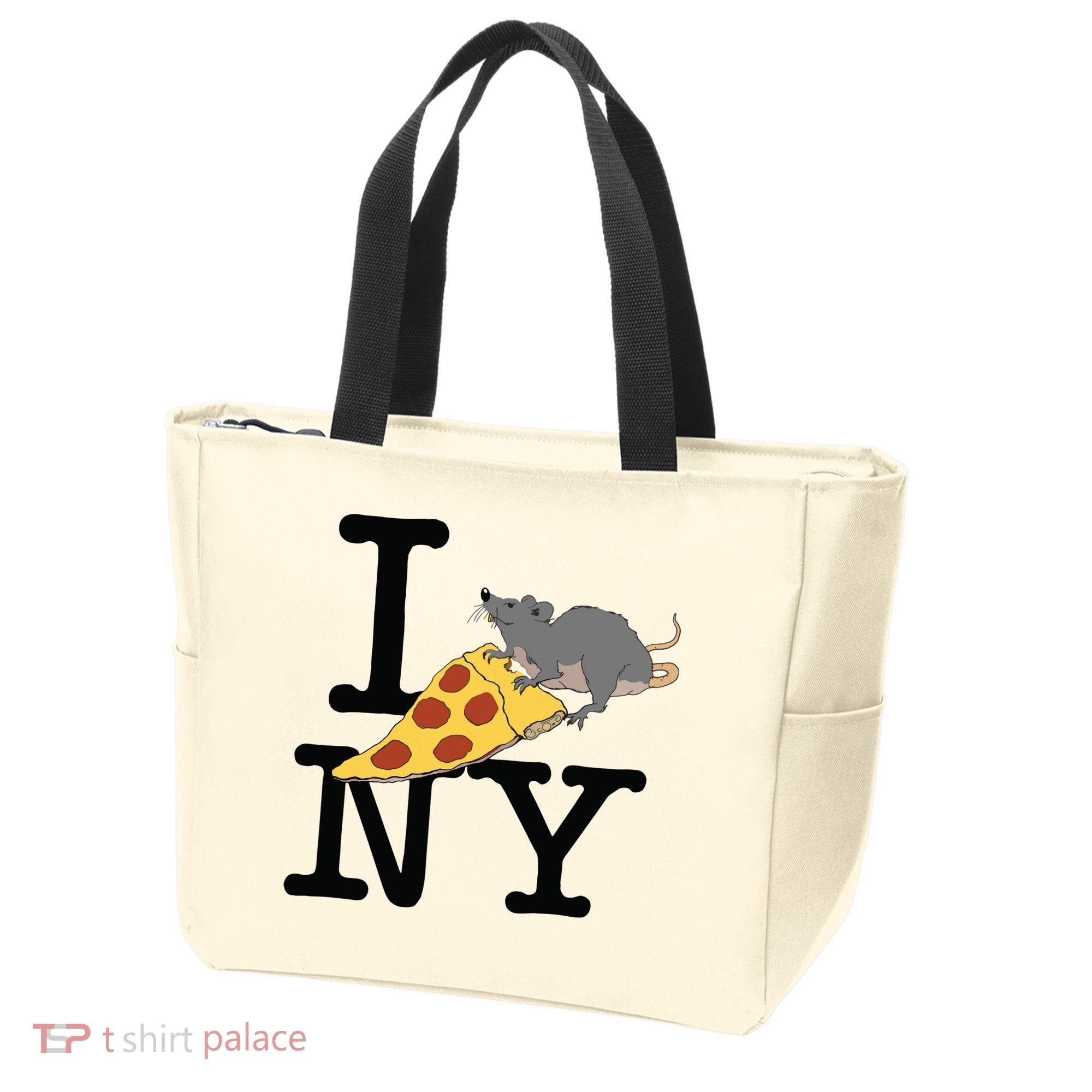 Pizza Rat Ironic Tote Bag