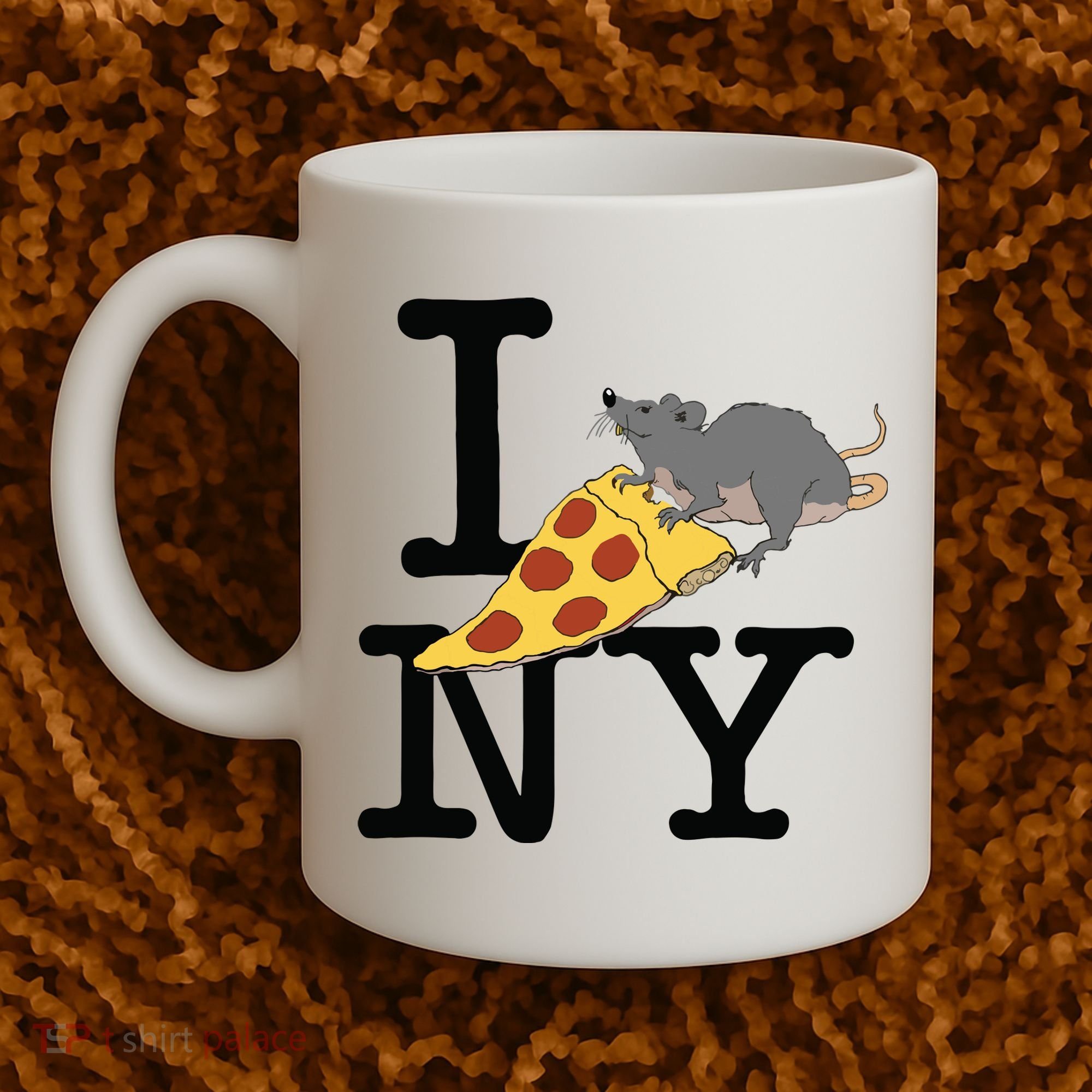 Pizza Rat Ironic Coffee Mug