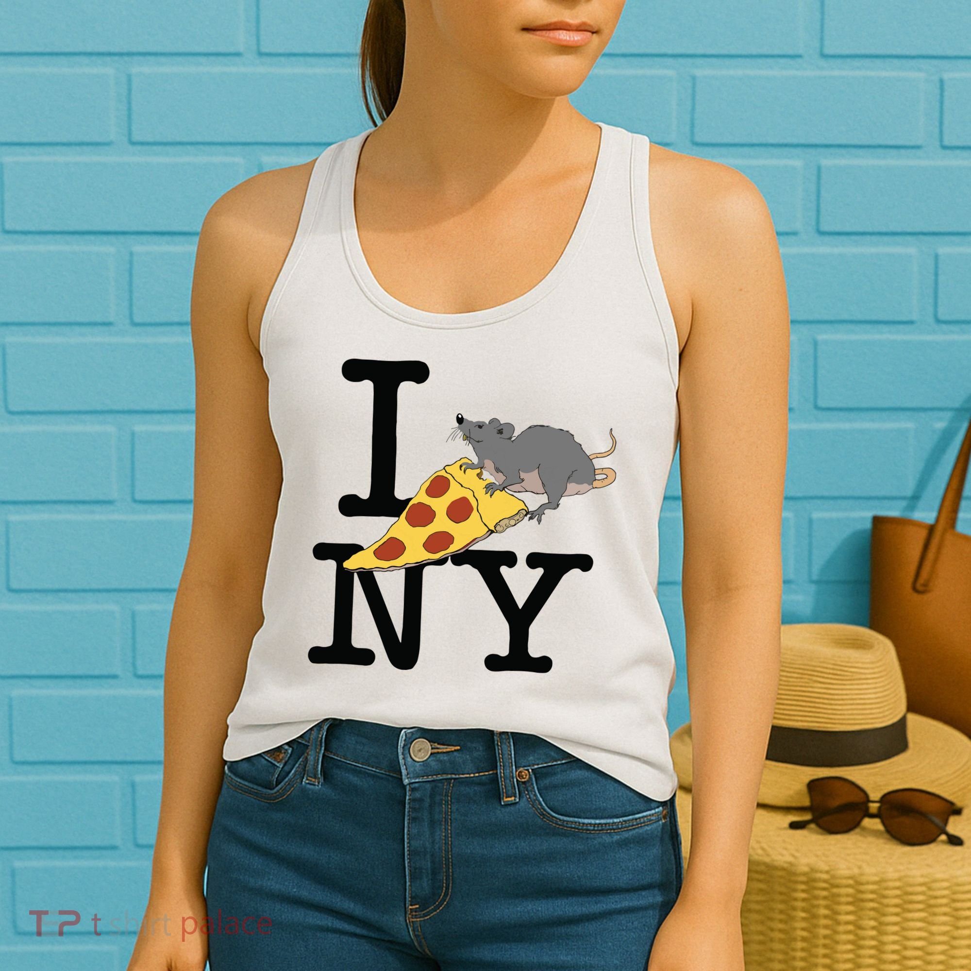 Pizza Rat Ironic Women's Tank Top