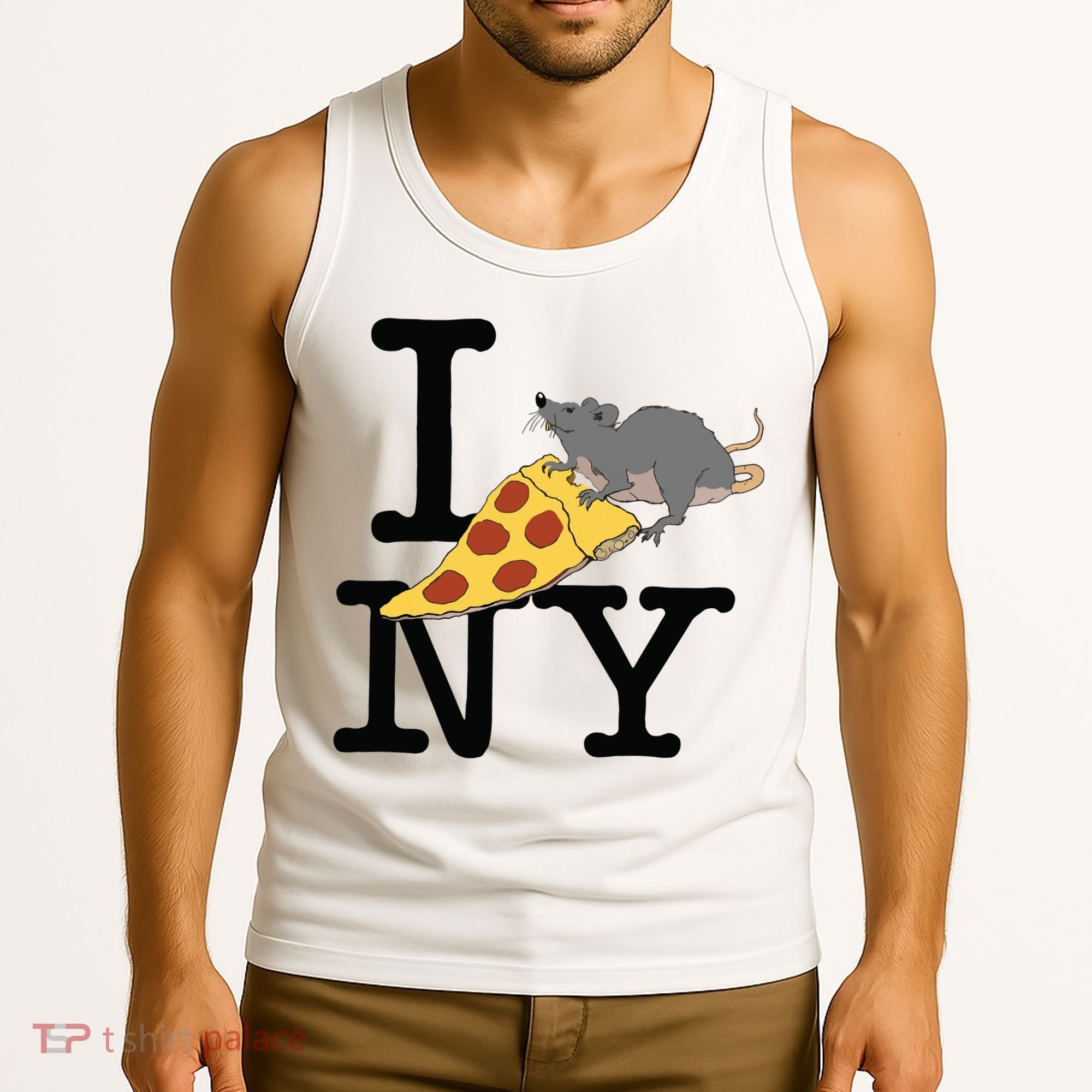 Pizza Rat Ironic Tank Top