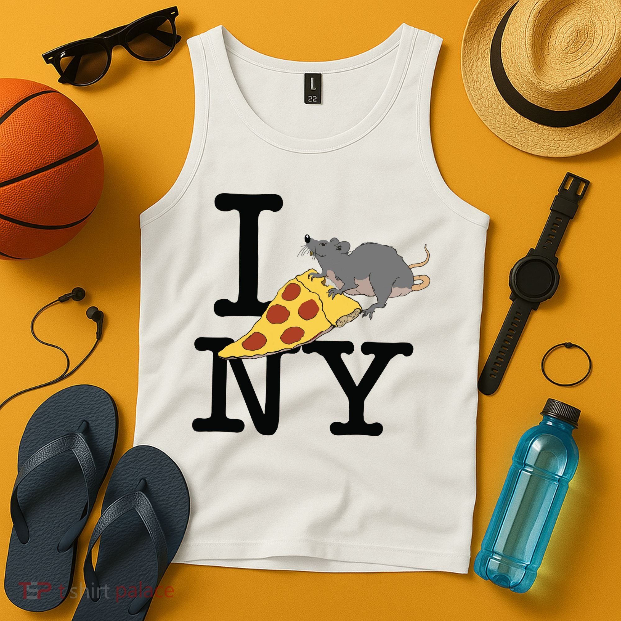 Pizza Rat Ironic Tank Top