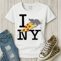 Pizza Rat Ironic Women's T-Shirt thumb 3