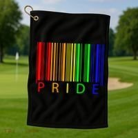 Pride Barcode LGBTQ Golf Towel thumb 1