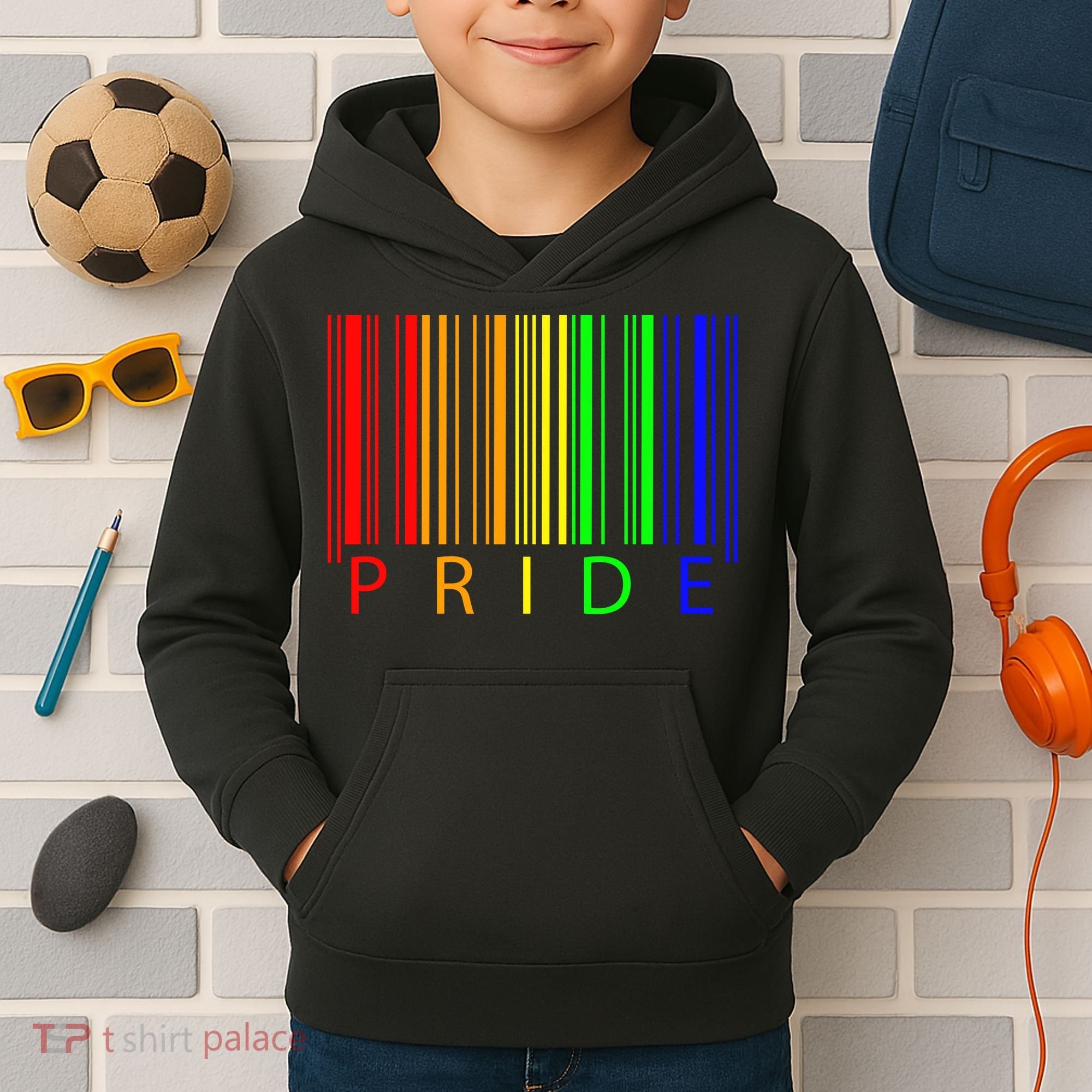 Pride Barcode LGBTQ Kids Hoodie