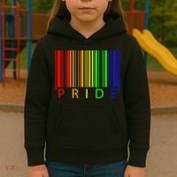 Pride Barcode LGBTQ Kids Hoodie thumb 3
