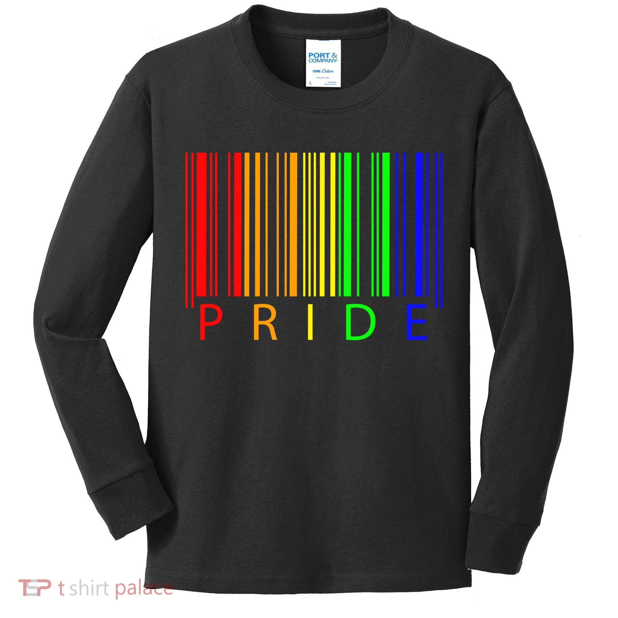 Pride Barcode LGBTQ Kids Long Sleeve Shirt
