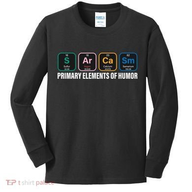 Primary Elements of Humor Kids Long Sleeve Shirt