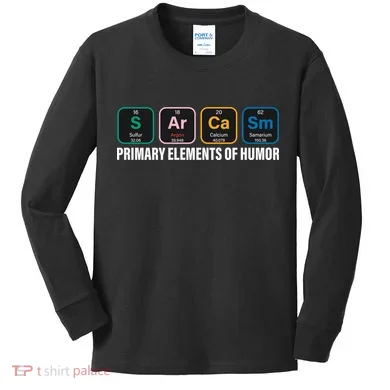 Primary Elements of Humor Kids Long Sleeve Shirt