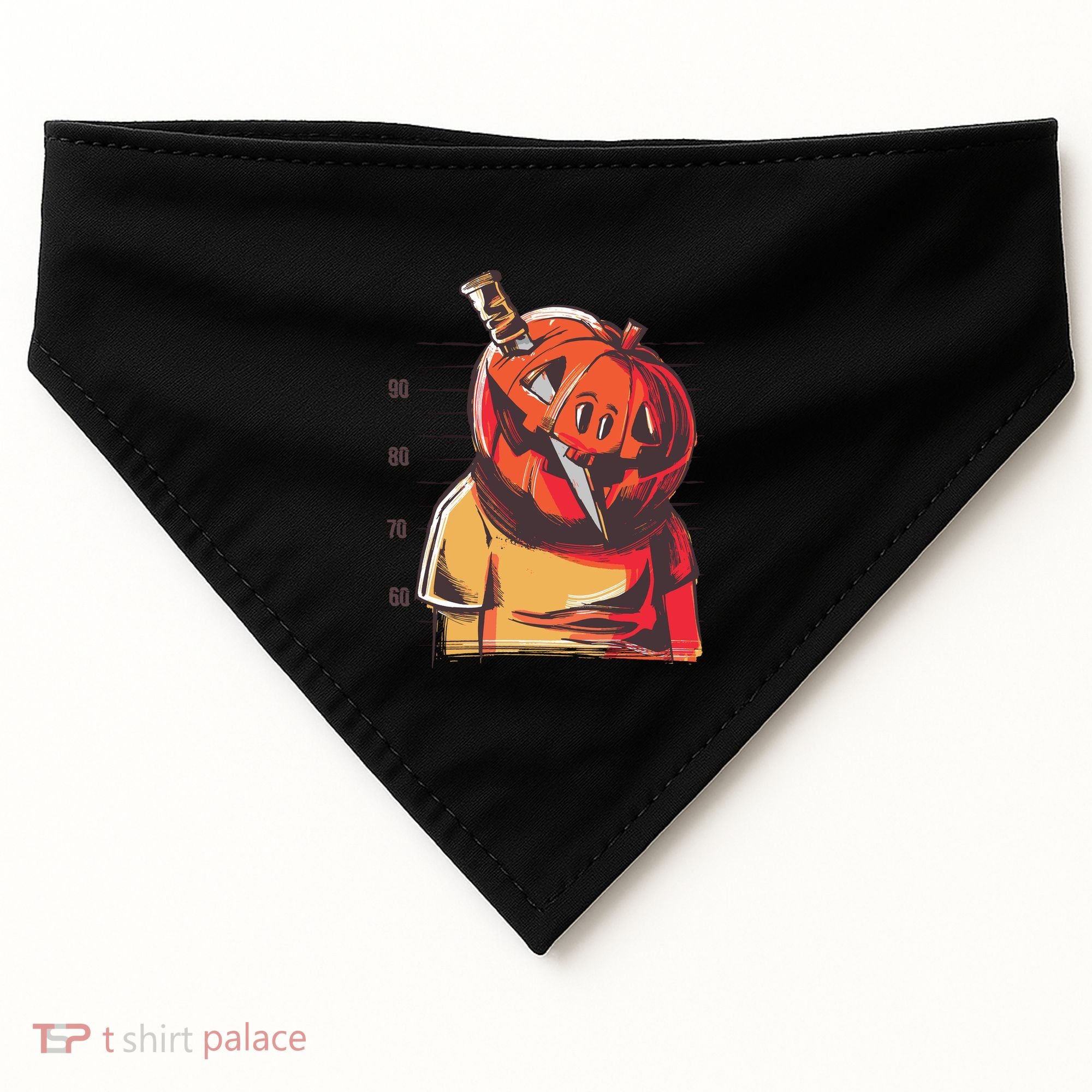 Prisoner Pumpkin Mug Shot USA-Made Doggie Bandana