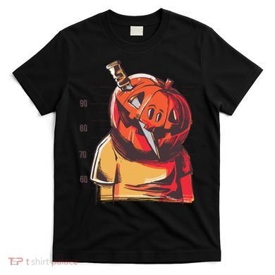 Prisoner Pumpkin Mug Shot T-Shirt