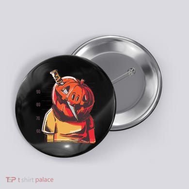 Prisoner Pumpkin Mug Shot Button