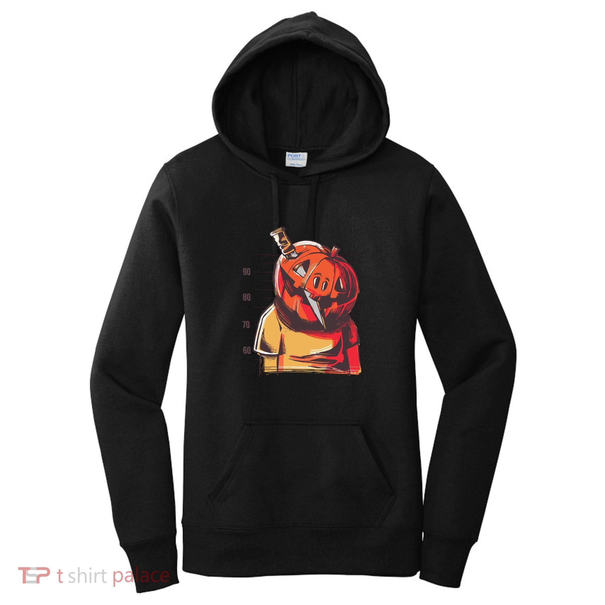 Prisoner Pumpkin Mug Shot Women's Hoodie