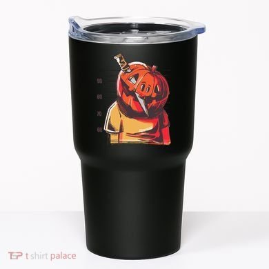 Prisoner Pumpkin Mug Shot Tumbler