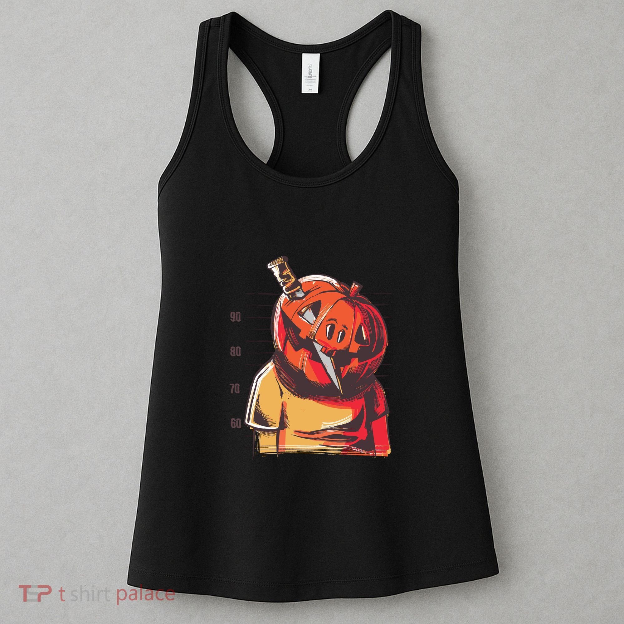 Prisoner Pumpkin Mug Shot Women's Tank Top