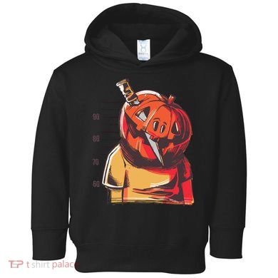 Prisoner Pumpkin Mug Shot Toddler Hoodie