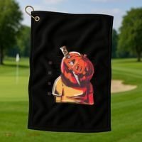 Prisoner Pumpkin Mug Shot Golf Towel thumb 1