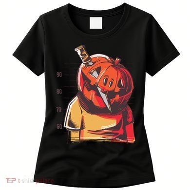 Prisoner Pumpkin Mug Shot Women's T-Shirt