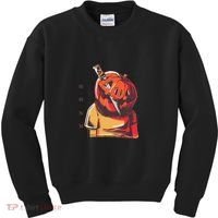Prisoner Pumpkin Mug Shot Kids Sweatshirt thumb 0
