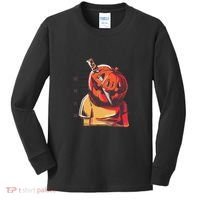 Prisoner Pumpkin Mug Shot Kids Long Sleeve Shirt thumb 0