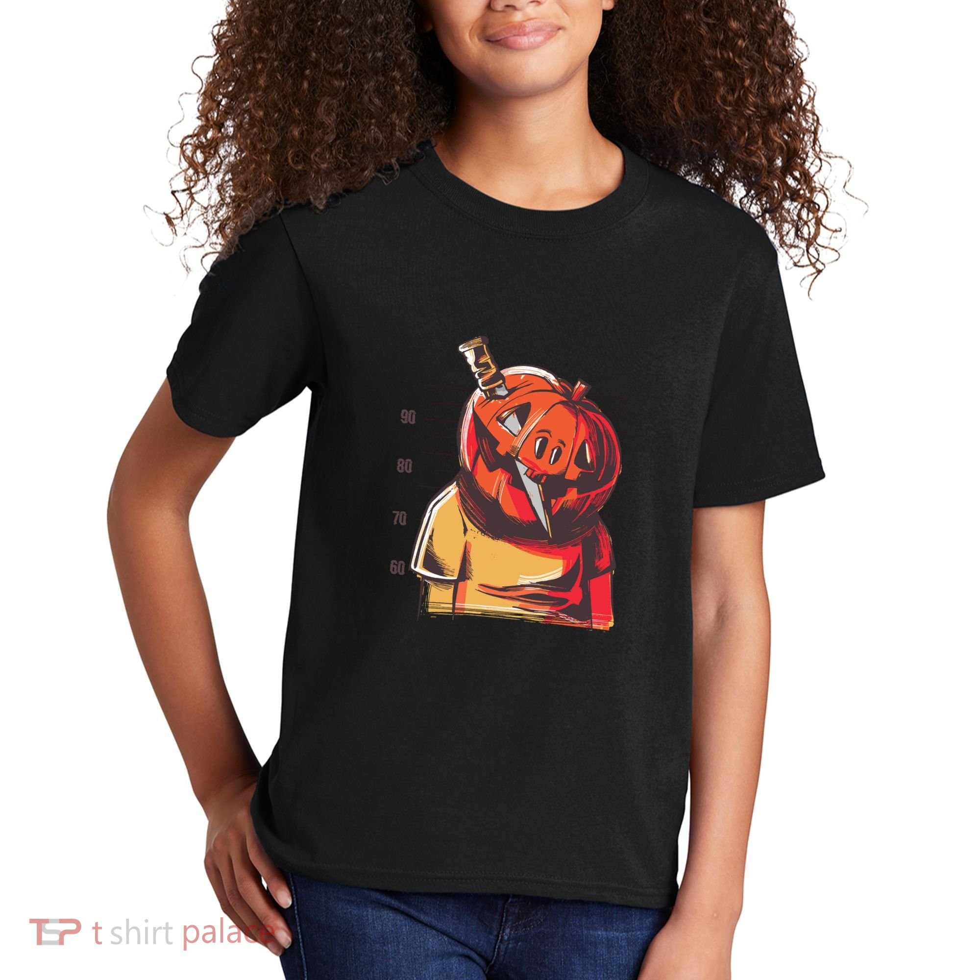 Prisoner Pumpkin Mug Shot Kids T-Shirt