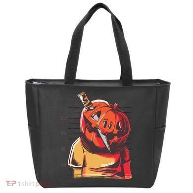 Prisoner Pumpkin Mug Shot Tote Bag