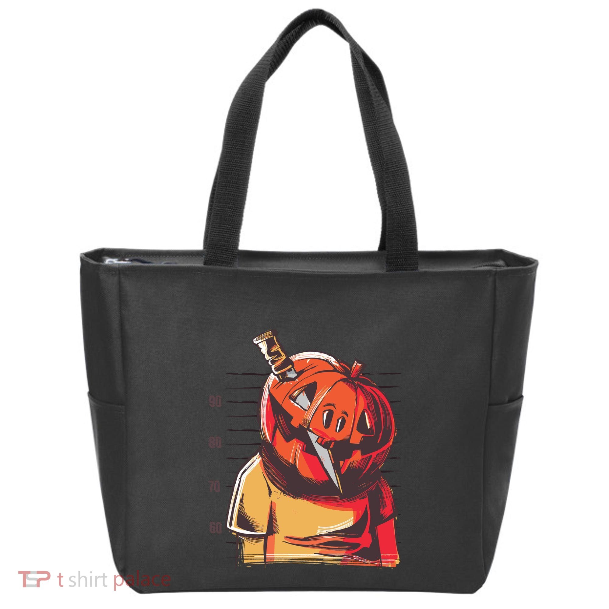 Prisoner Pumpkin Mug Shot Tote Bag
