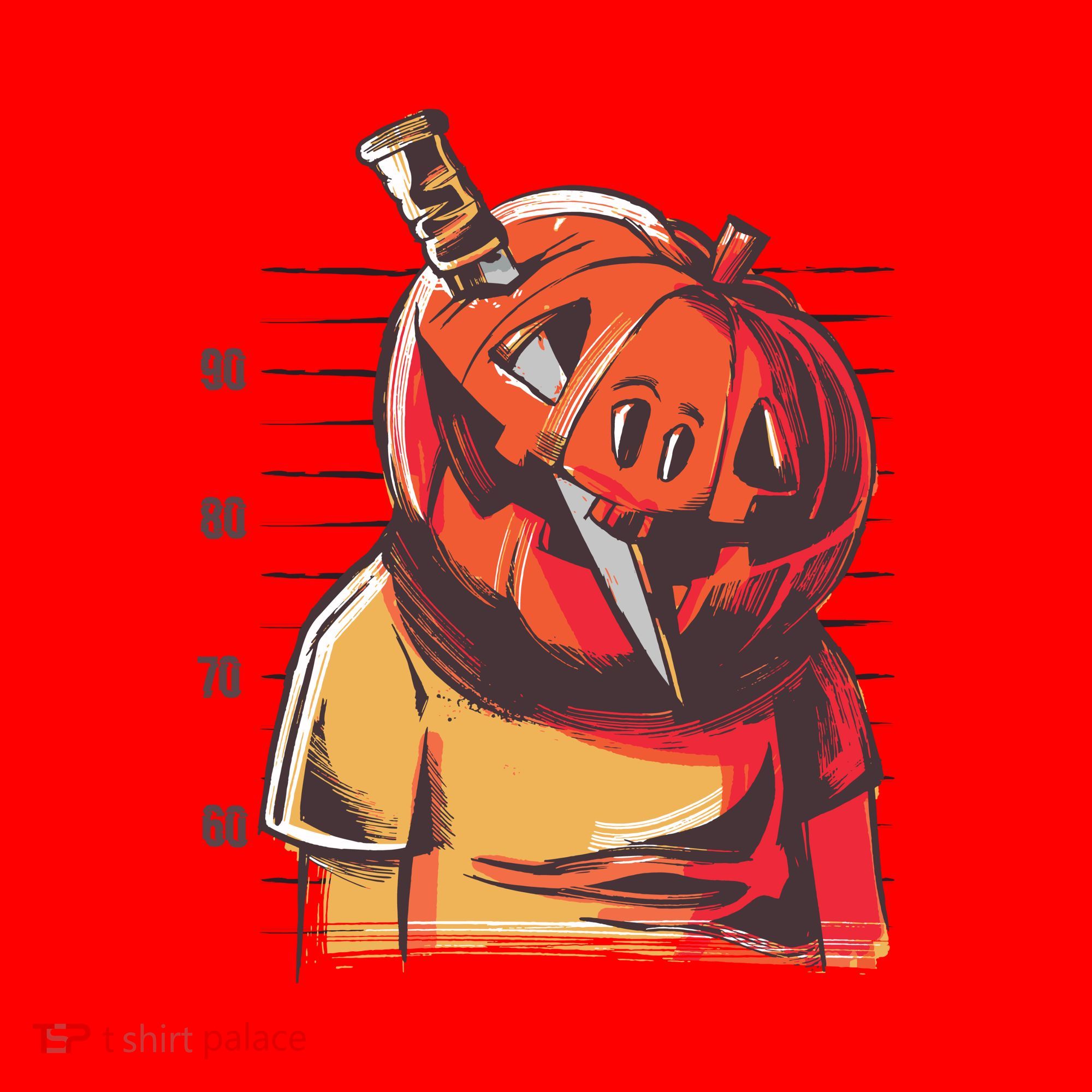 Prisoner Pumpkin Mug Shot Santa Hat