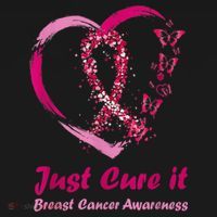 Pink Ribbon Just Cure It Heart Support Breast Cancer Warrior Women's Hoodie thumb 2