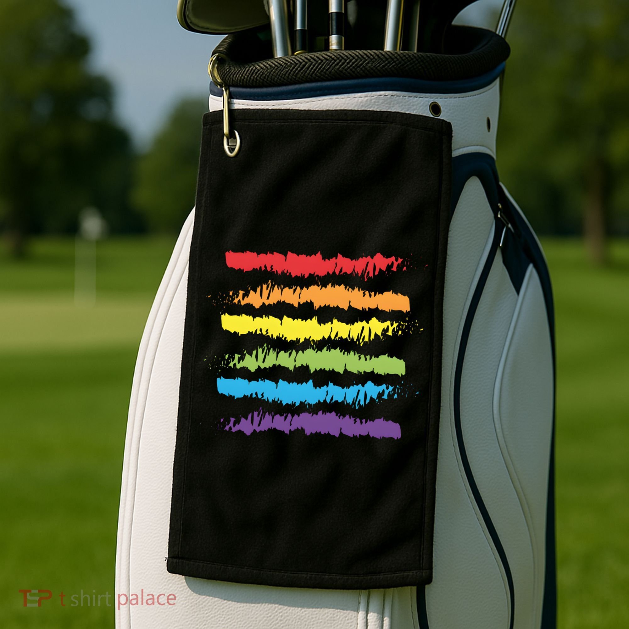 Pride Rainbow Lgbtq+ Love Is Love Golf Towel