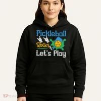 Pickleball Rocks Let's Play For Pickleball Paddleball Hoodie thumb 5