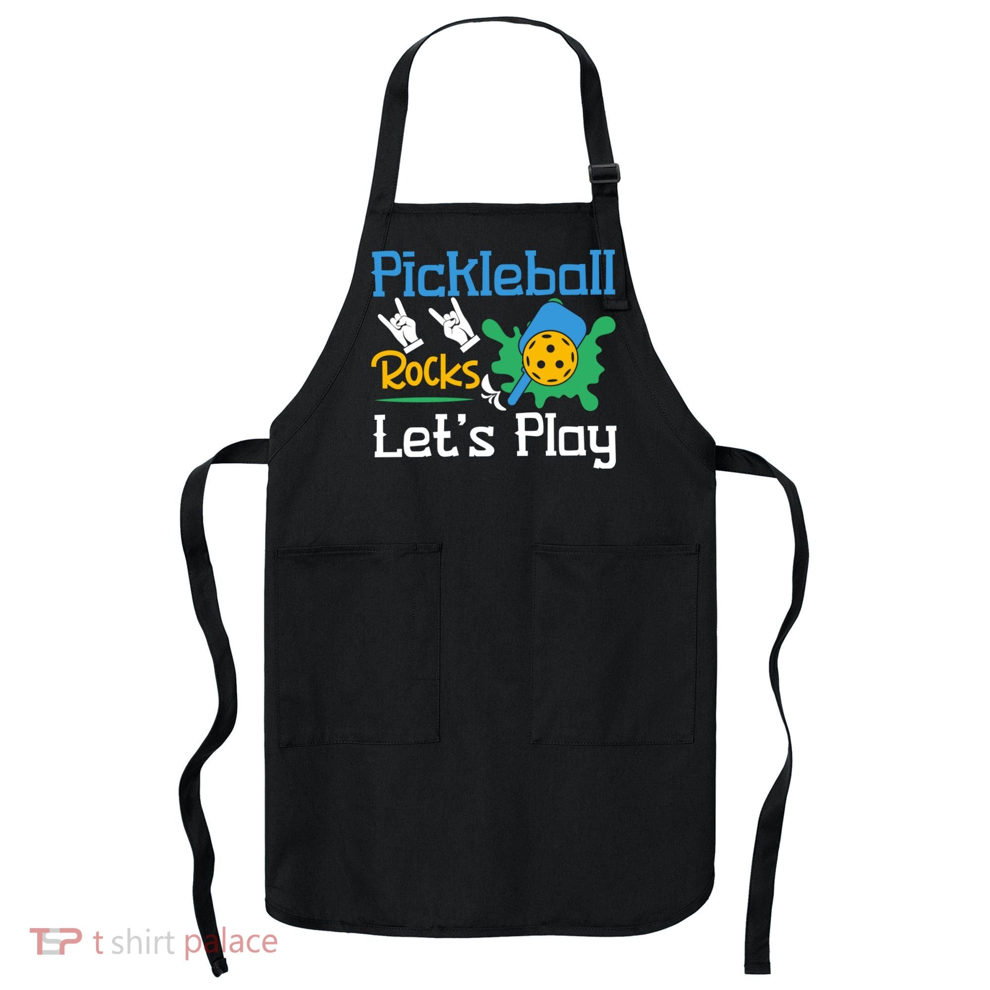 Pickleball Rocks Let's Play For Pickleball Paddleball Apron