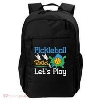 Pickleball Rocks Let's Play For Pickleball Paddleball Backpack thumb 0