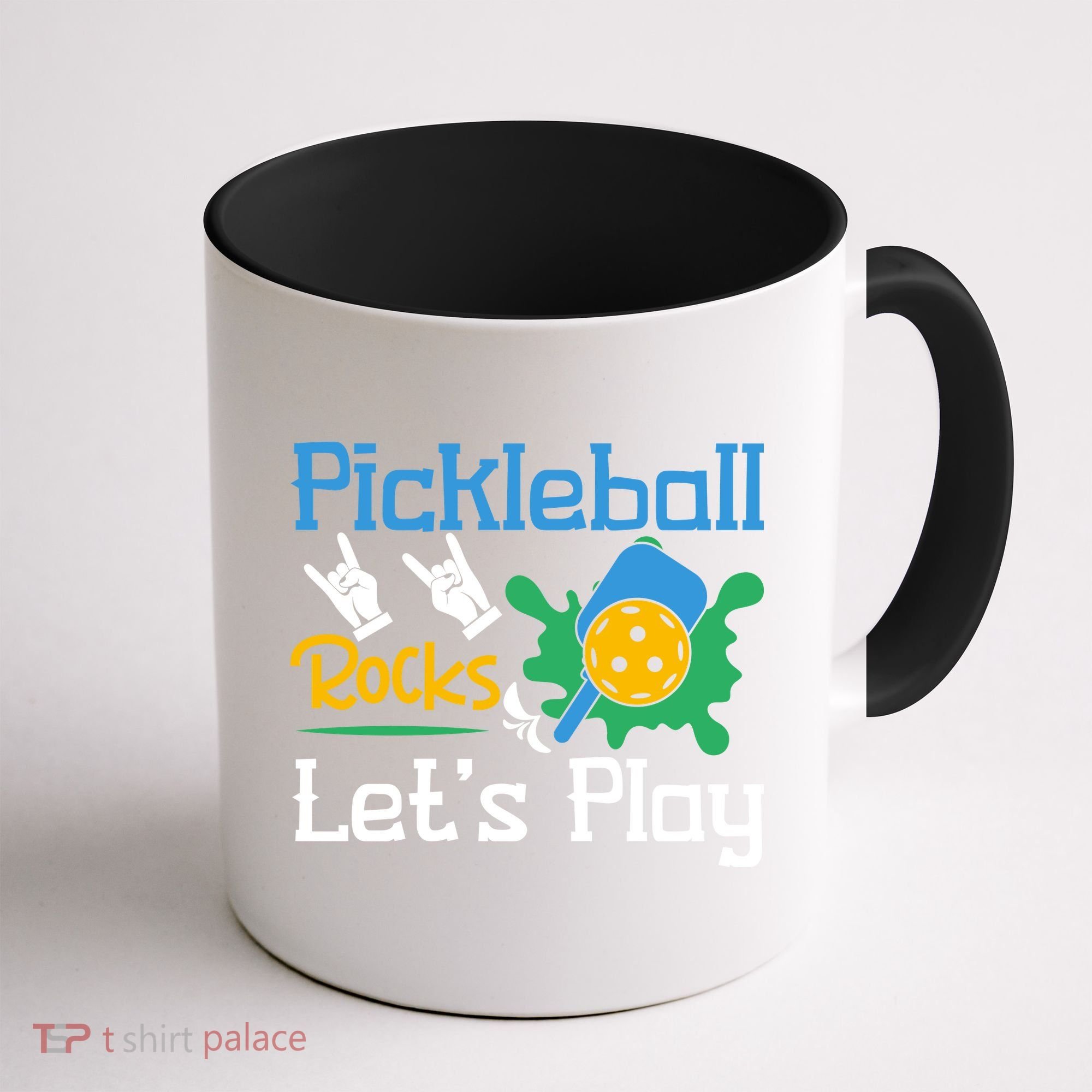 Pickleball Rocks Let's Play For Pickleball Paddleball Coffee Mug