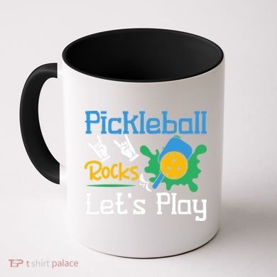 Pickleball Rocks Let's Play For Pickleball Paddleball Coffee Mug