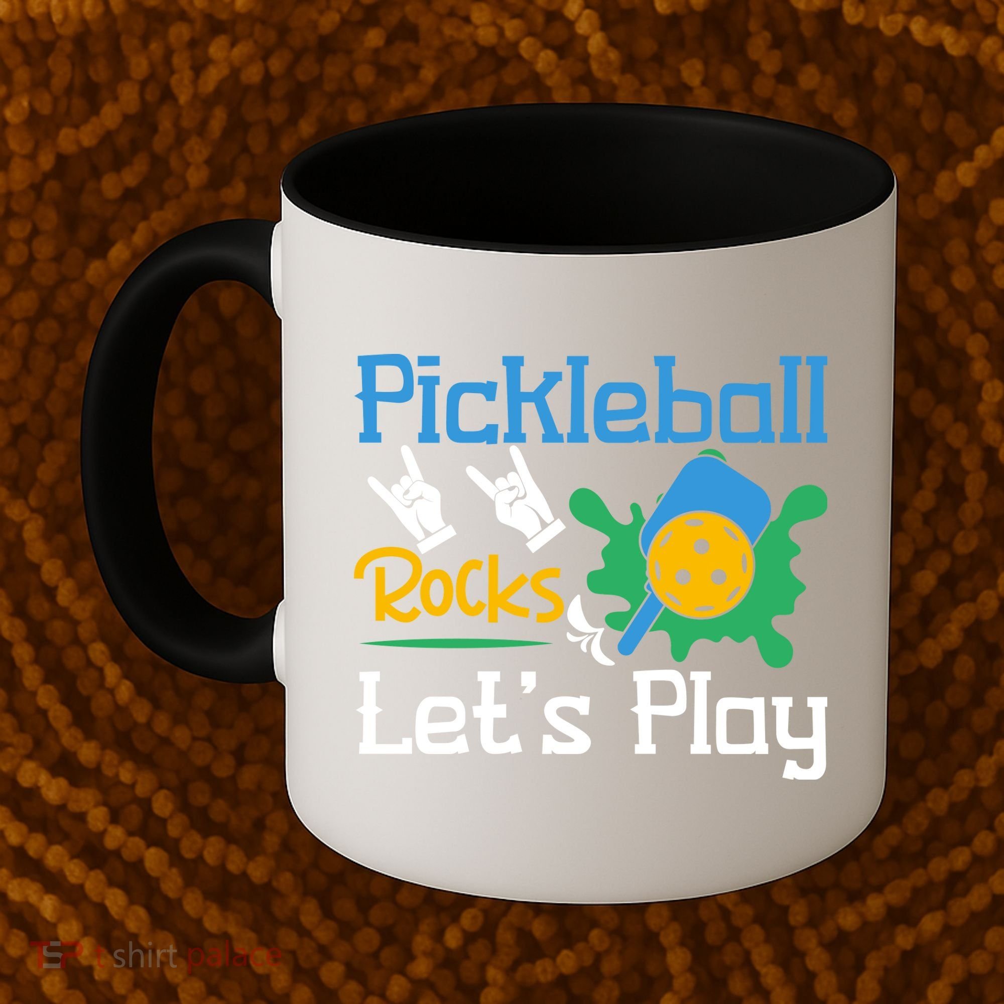 Pickleball Rocks Let's Play For Pickleball Paddleball Coffee Mug