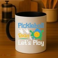 Pickleball Rocks Let's Play For Pickleball Paddleball Coffee Mug thumb 4