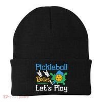 Pickleball Rocks Let's Play For Pickleball Paddleball Beanie thumb 0