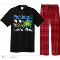 Pickleball Rocks Let's Play For Pickleball Paddleball Pajama Set thumb 0